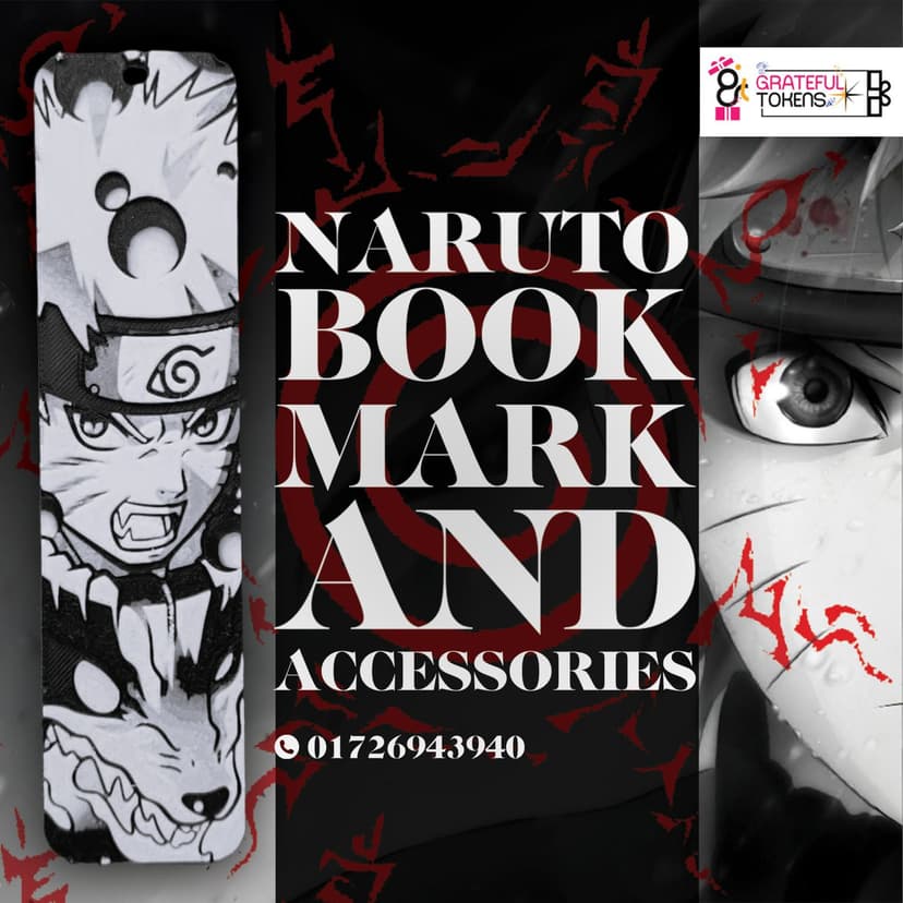Naruto book mark and Accessories image card